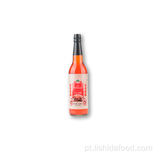 Garrafa de vidro de 625 ml de vinagre vermelho